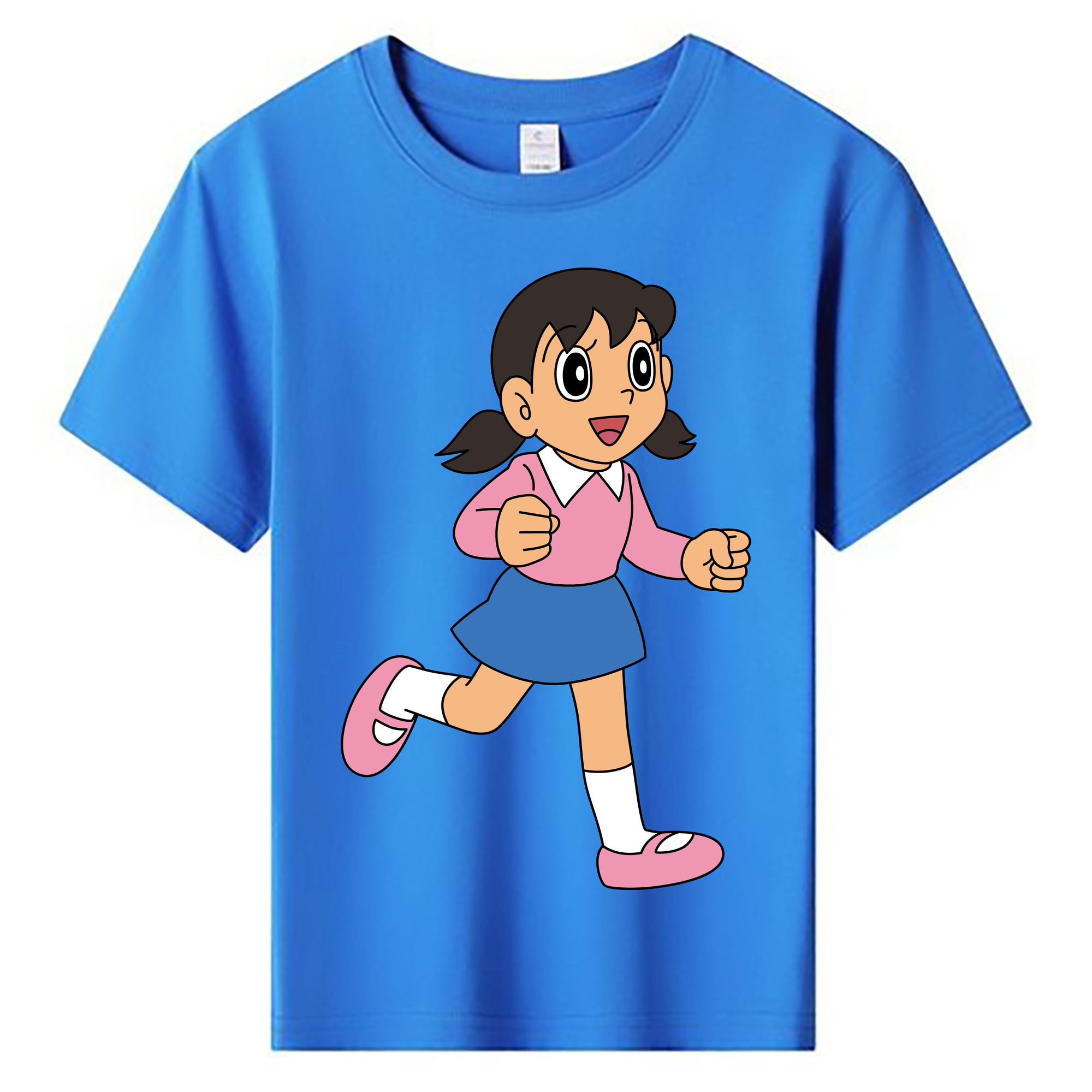 （画像用） ドラえもん みなもと しずか Doraemon Shizuka Minamoto 綿100％キッズTシャツ（フロントプリント）